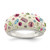 Sterling Silver Stellux Crystal Multi-Color White Ring, 5 mm