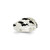 Sterling Silver Stellux Crystal Black and White Animal Print Ring - QR4185
