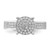 Sterling Silver Polished Micro Pavé Cubic Zirconia Center Circle Ring - View 5