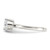 Sterling Silver Polished Cubic Zirconia Ring, 2 mm, 2 mm Wide - QR4237 - View 4