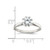 Sterling Silver Polished Cubic Zirconia Ring, 2 mm, 2 mm Wide - QR4238 - View 3