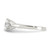 Sterling Silver Polished Cubic Zirconia Ring, 2 mm, 2 mm Wide - QR4238 - View 4