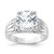 Sterling Silver Cushion Cubic Zirconia Ring