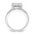 Sterling Silver Cushion Cubic Zirconia Ring - View 2