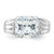 Sterling Silver Cushion Cubic Zirconia Ring - View 5