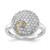 Sterling Silver & Gold-Tone Cubic Zirconia Circle Swirl Ring, 2 mm
