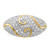 Sterling Silver Gold-Tone Cubic Zirconia Swirl Ring - View 4