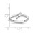 Sterling Silver Rhodium-Plated Cubic Zirconia Ring, 2 mm, Polished, 2 mm Wide - View 3