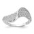 Sterling Silver Rhodium-Plated Cubic Zirconia Swirl & Twist Ring