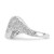 Sterling Silver Rhodium-Plated Cubic Zirconia Swirl & Twist Ring - View 3