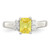 Sterling Silver Yellow & White Cubic Zirconia Ring, 2 mm - View 5