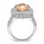 Sterling Silver Champagne & Clear Cubic Zirconia Ring, 3 mm - View 2