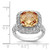 Sterling Silver Champagne & Clear Cubic Zirconia Ring, 3 mm - View 3