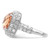 Sterling Silver Champagne & Clear Cubic Zirconia Ring, 3 mm - View 4
