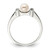 Sterling Silver Cubic Zirconia Simulated Pearl Ring, 2 mm - View 2