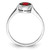 Sterling Silver Rhodium-Plated Garnet Ring, 1 mm - View 2