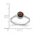 Sterling Silver Rhodium-Plated Garnet Ring, 1 mm - View 3