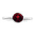 Sterling Silver Rhodium-Plated Garnet Ring, 1 mm - View 5