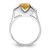 Sterling Silver Yellow Round with Pavé Sides Cubic Zirconia Ring, 3.1 mm - View 2