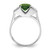 Sterling Silver Lime Green Round with Pavé Sides Cubic Zirconia Ring, 3.1 mm - View 2