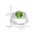 Sterling Silver Lime Green Round with Pavé Sides Cubic Zirconia Ring, 3.1 mm - View 5
