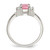 Sterling Silver Pink & White Cubic Zirconia Ring, 2 mm - View 2