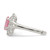 Sterling Silver Pink Oval Cubic Zirconia Cluster Ring, 2 mm - View 3