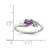 Sterling Silver Purple Oval Cubic Zirconia Ring, 2 mm - View 3