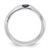 Sterling Silver Purple Oval Cubic Zirconia Half Bezel Ring, 3.9 mm - View 2