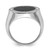 Sterling Silver Rhodium-Plated Black Simulated Onyx & Cubic Zirconia Ring, 3.25 mm - View 2