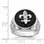 Sterling Silver Rhodium-Plated Cubic Zirconia Black Onyx Ring, 3 mm - View 3