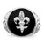 Sterling Silver Rhodium-Plated Cubic Zirconia Black Onyx Ring, 3 mm - View 5