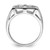 Sterling Silver Rhodium-Plated Cubic Zirconia Fleur De Lis Ring, 4 mm - View 2