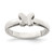 Sterling Silver Rhodium-Plated Polished Butterfly Ring, 2.5 mm