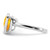 Sterling Silver Rhodium-Plated Citrine Ring, 2 mm, 2 mm Wide, Polished - QR4465CI - View 4