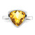 Sterling Silver Rhodium-Plated Citrine Ring, 2 mm, 2 mm Wide, Polished - QR4465CI - View 5