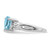 Sterling Silver Rhodium-Plated 0.01ct Diamond & Lt Swiss BT Heart Ring, 2 mm - View 4