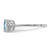 Sterling Silver Rhodium-Plated 0.01ct Diamond and Aquamarine Ring, 2 mm - View 3