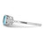 Sterling Silver Rhodium-Plated 0.01ct Diamond and Sky Blue Topaz Ring, 2 mm - View 3