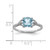Sterling Silver Rhodium-Plated 0.01ct Diamond and Sky Blue Topaz Ring, 2 mm - View 4
