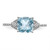Sterling Silver Rhodium-Plated 0.01ct Diamond and Sky Blue Topaz Ring, 2 mm - View 5