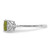 Sterling Silver Rhodium-Plated 0.01ct Diamond and Peridot Ring, 2 mm - View 4