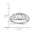 Sterling Silver Rhodium-Plated Aquamarine Ring, 2 mm, 2 mm Wide, Polished - QR4503AQ - View 3