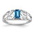 Sterling Silver Rhodium-Plated Sky Blue Topaz Ring, 2 mm - QR4503BT