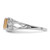 Sterling Silver Rhodium-Plated Citrine Ring, 2 mm, 2 mm Wide, Polished - QR4503CI - View 4