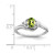 Sterling Silver Rhodium-Plated 0.01ct Diamond & Peridot Ring, 2 mm - View 4