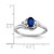 Sterling Silver Rhodium-Plated 0.01ct Diamond & Sapphire Ring, 2 mm - View 4