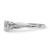 Sterling Silver Rhodium-Plated 0.01ct Diamond & Aquamarine Oval Ring, 2 mm - QR4506AQ - View 3