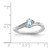 Sterling Silver Rhodium-Plated 0.01ct Diamond & Aquamarine Oval Ring, 2 mm - QR4506AQ - View 4