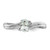 Sterling Silver Rhodium-Plated 0.01ct Diamond & Aquamarine Oval Ring, 2 mm - QR4506AQ - View 5